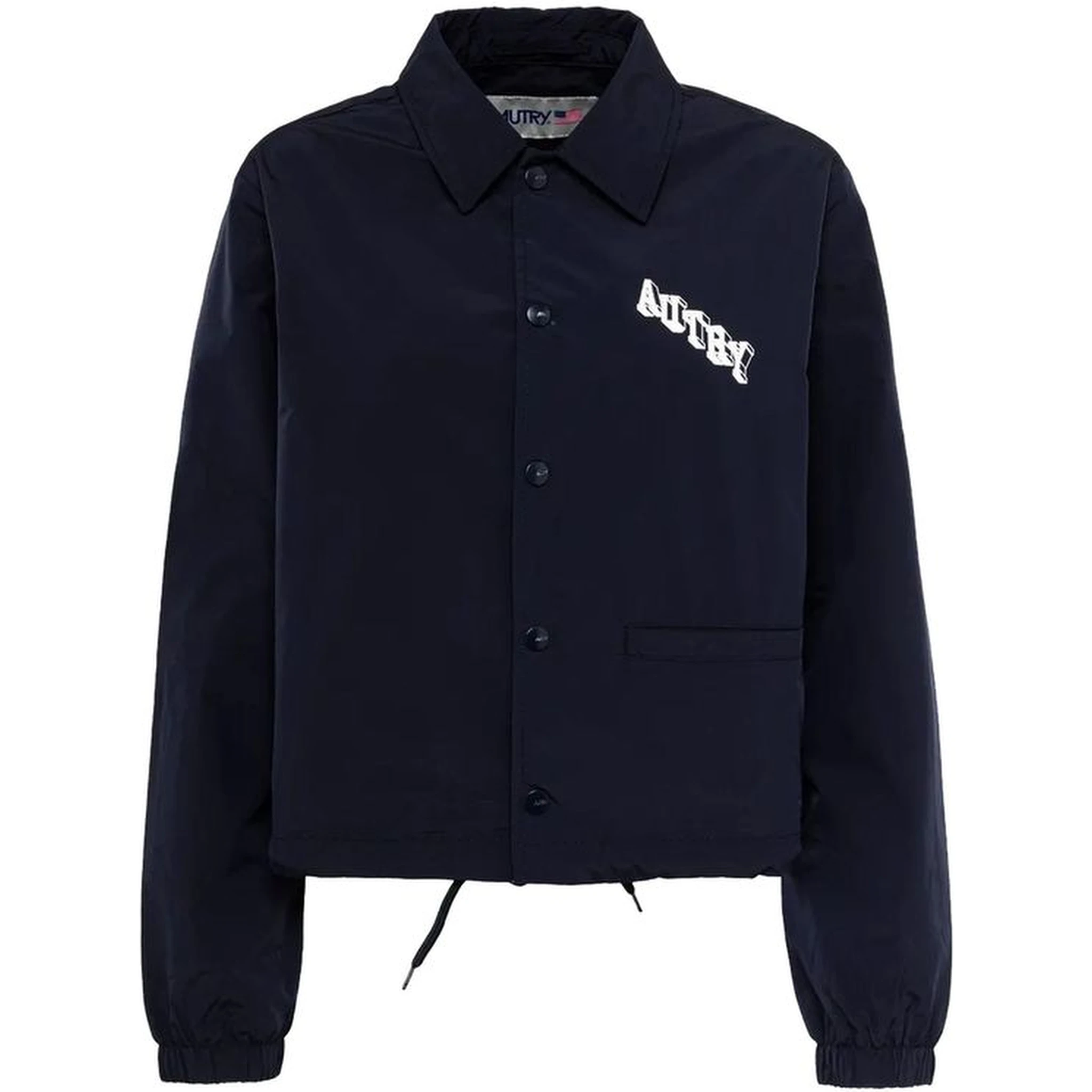 Blue Polyester Shell Jacket