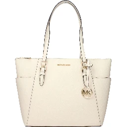 Beige Leather Shoulder Bag