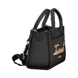 Black Cotton Women Handbag