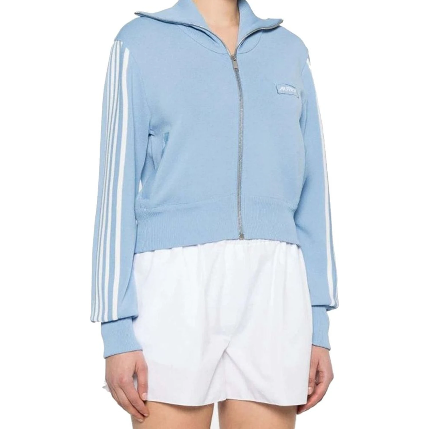 Blue Nylon Cardigan