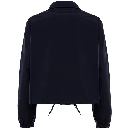 Blue Polyester Shell Jacket