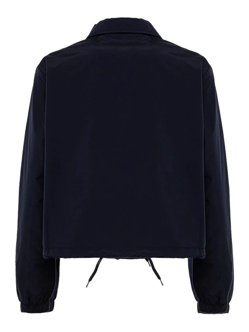 Blue Polyester Shell Jacket