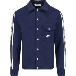Blue Nylon Cardigan