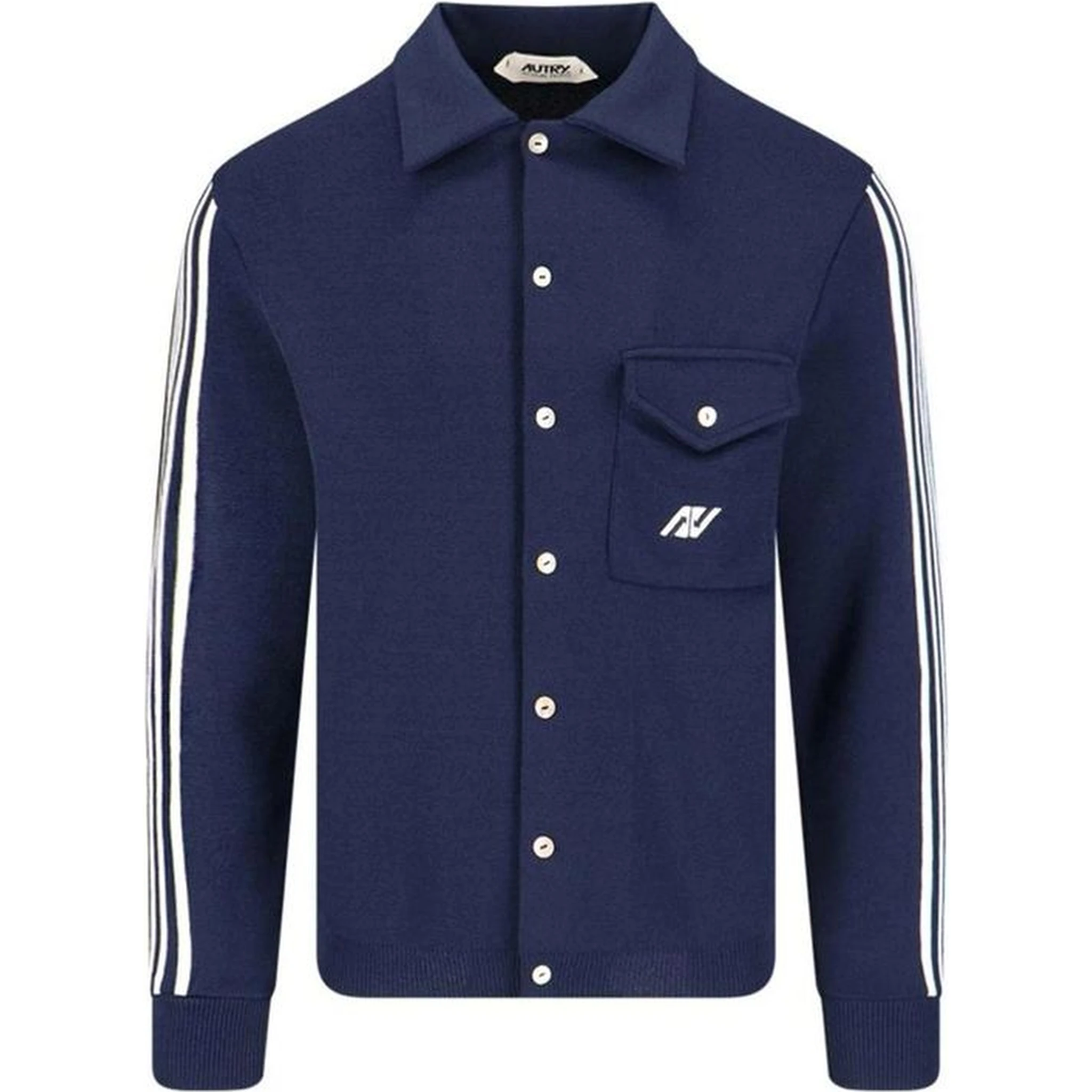 Blue Nylon Cardigan