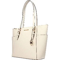 Beige Leather Shoulder Bag