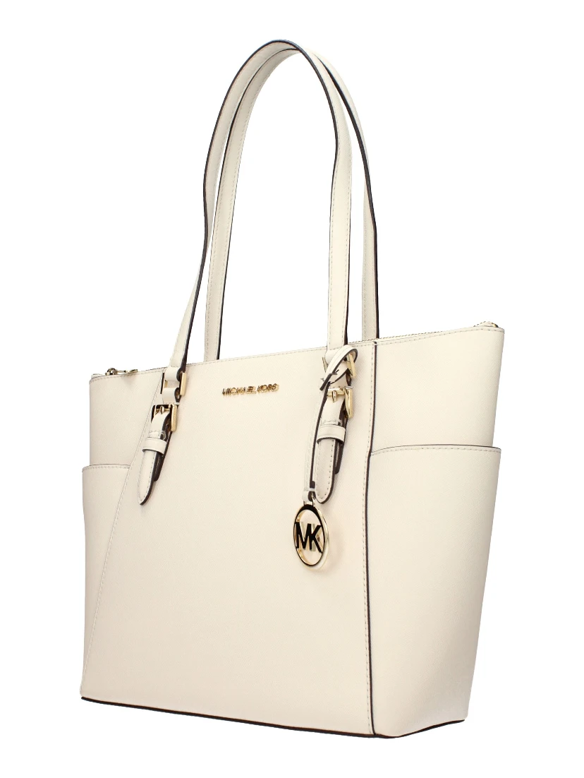 Beige Leather Shoulder Bag
