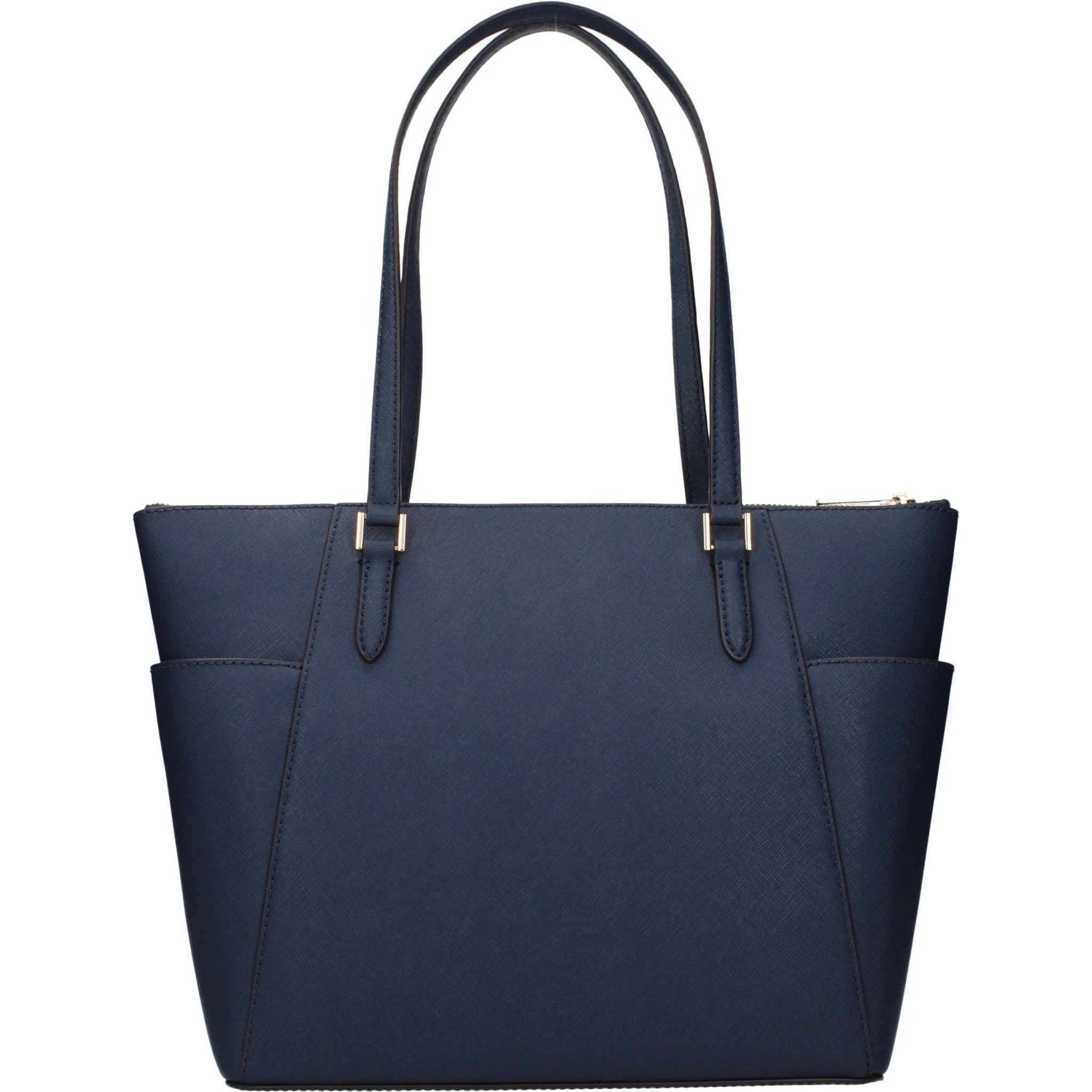 حقيبة كتف من الجلد الأزرق