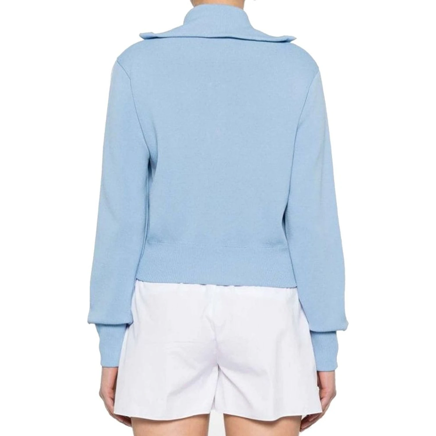 Blue Nylon Cardigan