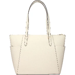 Beige Leather Shoulder Bag