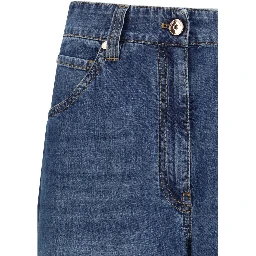 Blue Cotton Jeans Denim