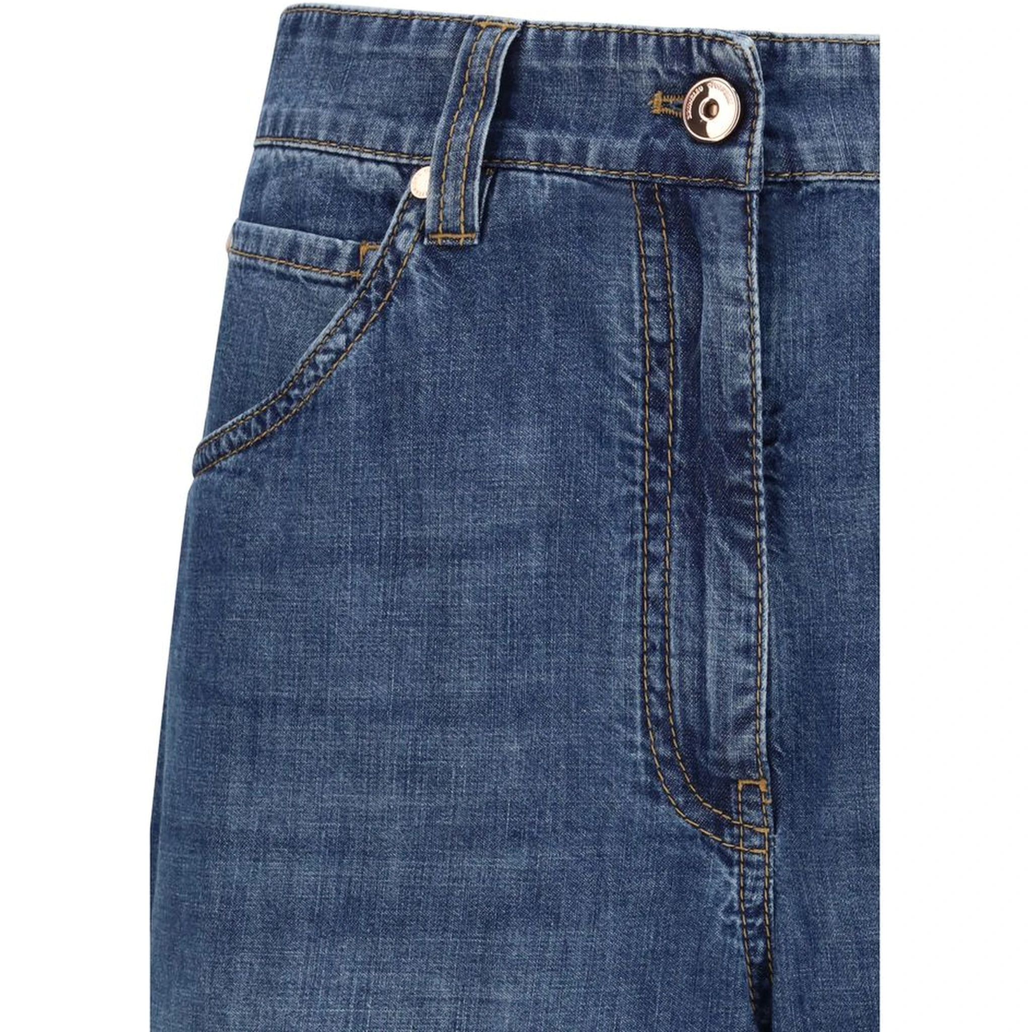 Blue Cotton Jeans Denim