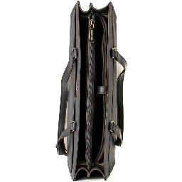 Black Leather Tote Bag