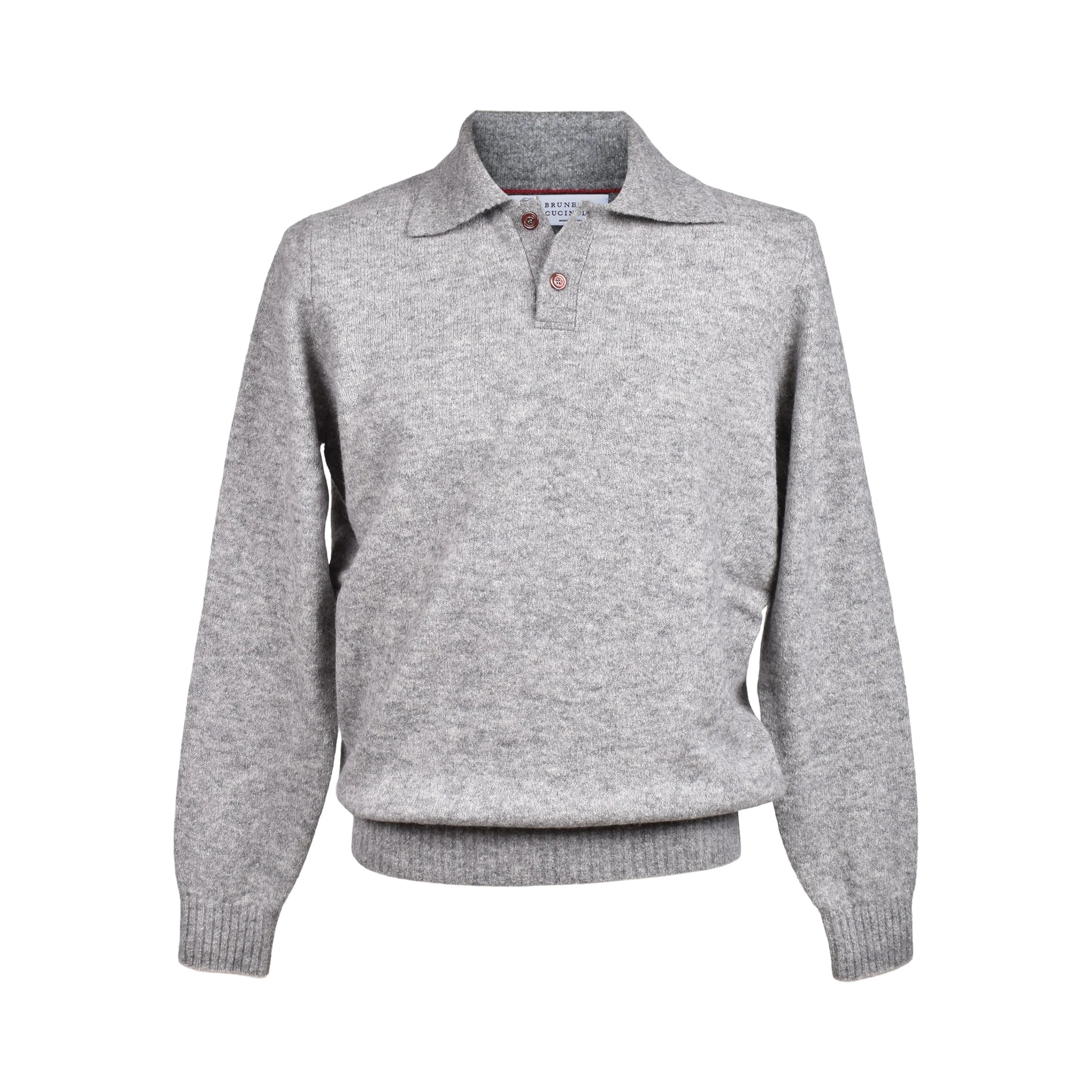 Gray Leather Sweatshirt