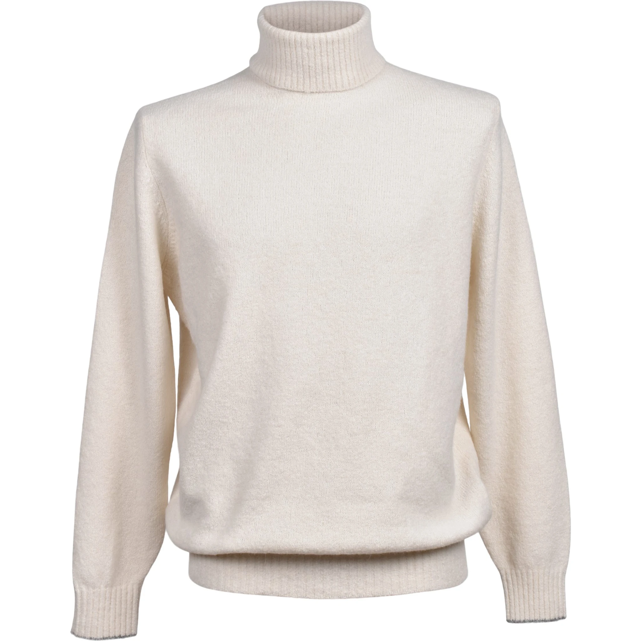 White Leather Turtleneck