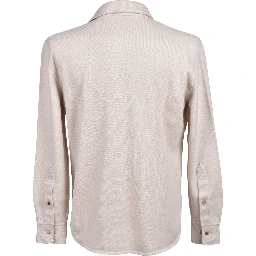 Beige Wool Dress Shirt