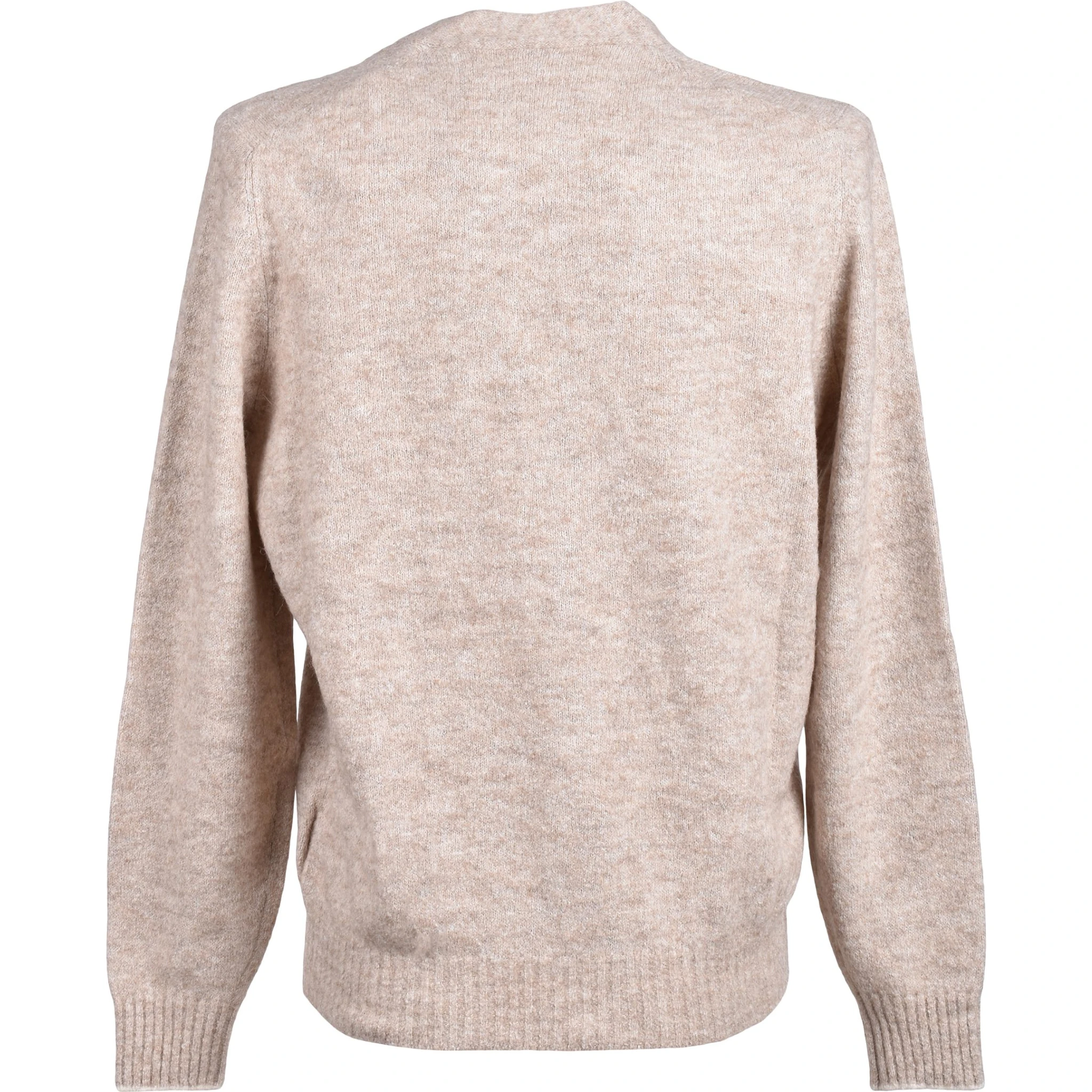 Beige Leather Cardigan