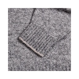 Gray Leather Sweatshirt