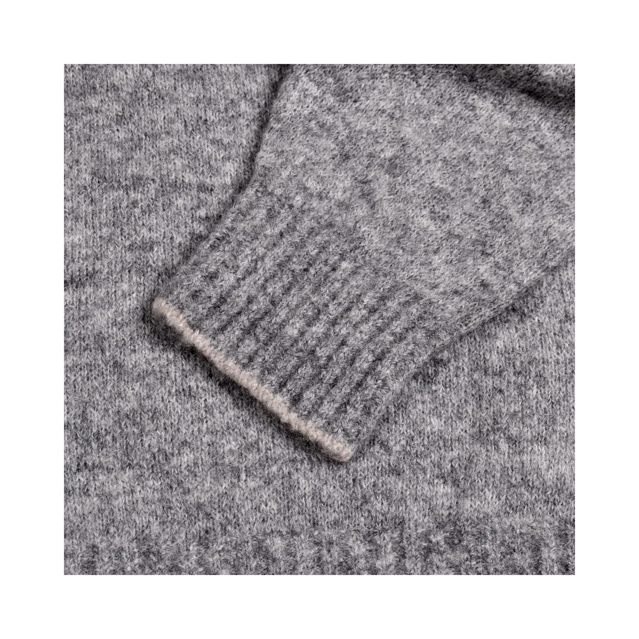 Gray Leather Sweatshirt