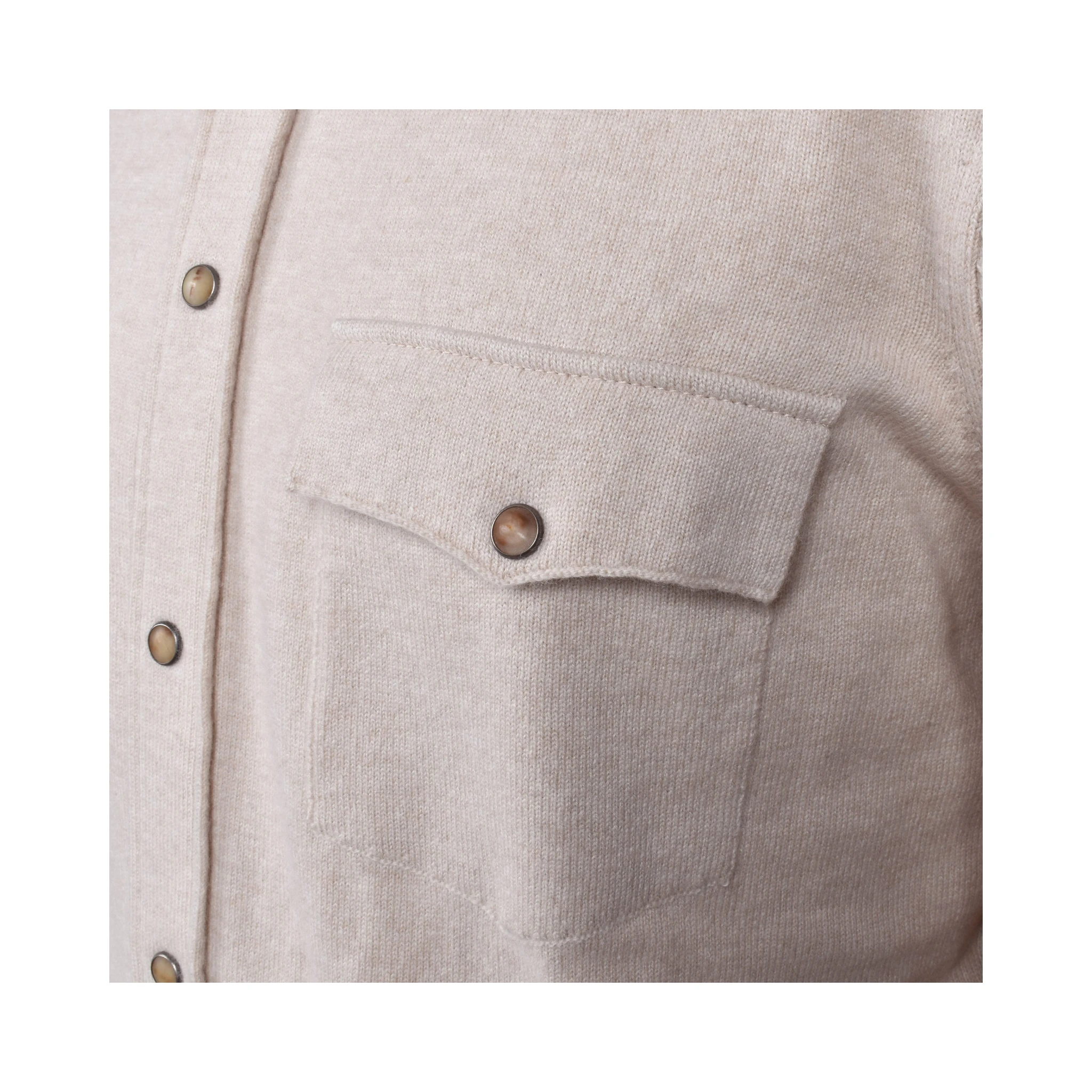 Beige Wool Dress Shirt