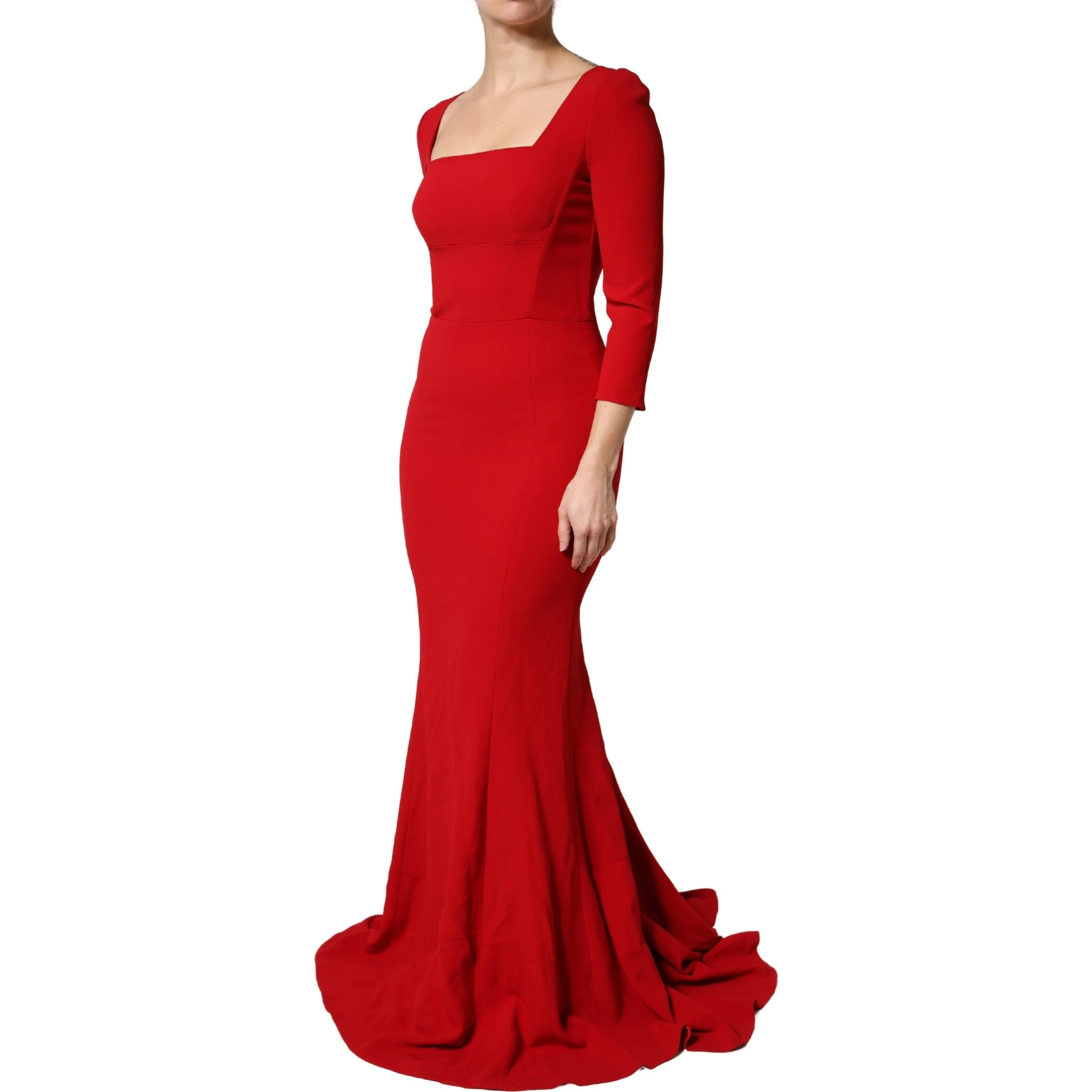 Red Viscose Sheath Bodycon Mermaid Dress