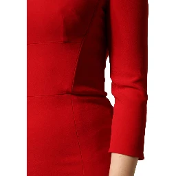 Red Viscose Sheath Bodycon Mermaid Dress