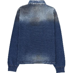 POLO SHIRT WITH DENIM EFFECT