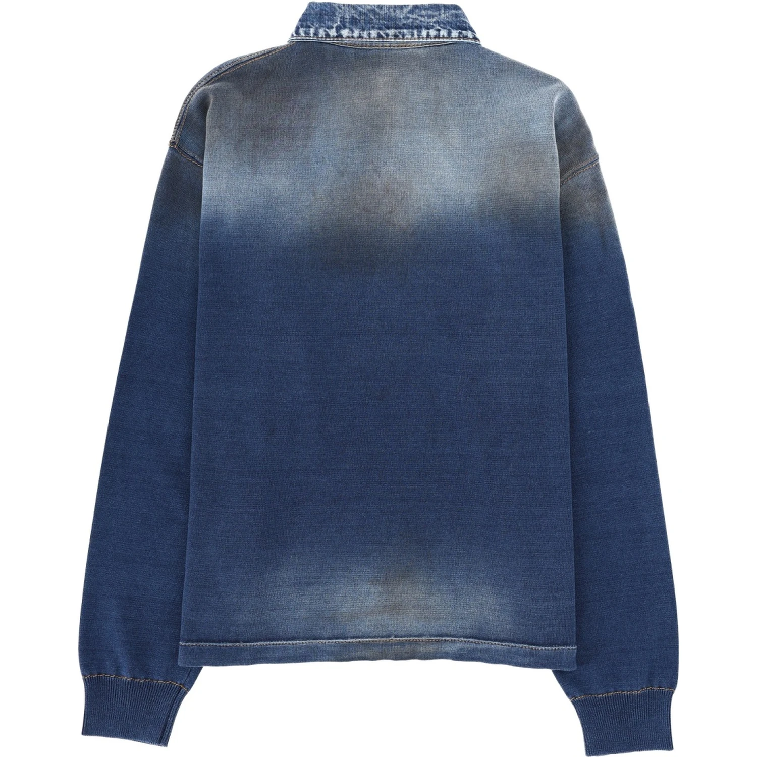 POLO SHIRT WITH DENIM EFFECT