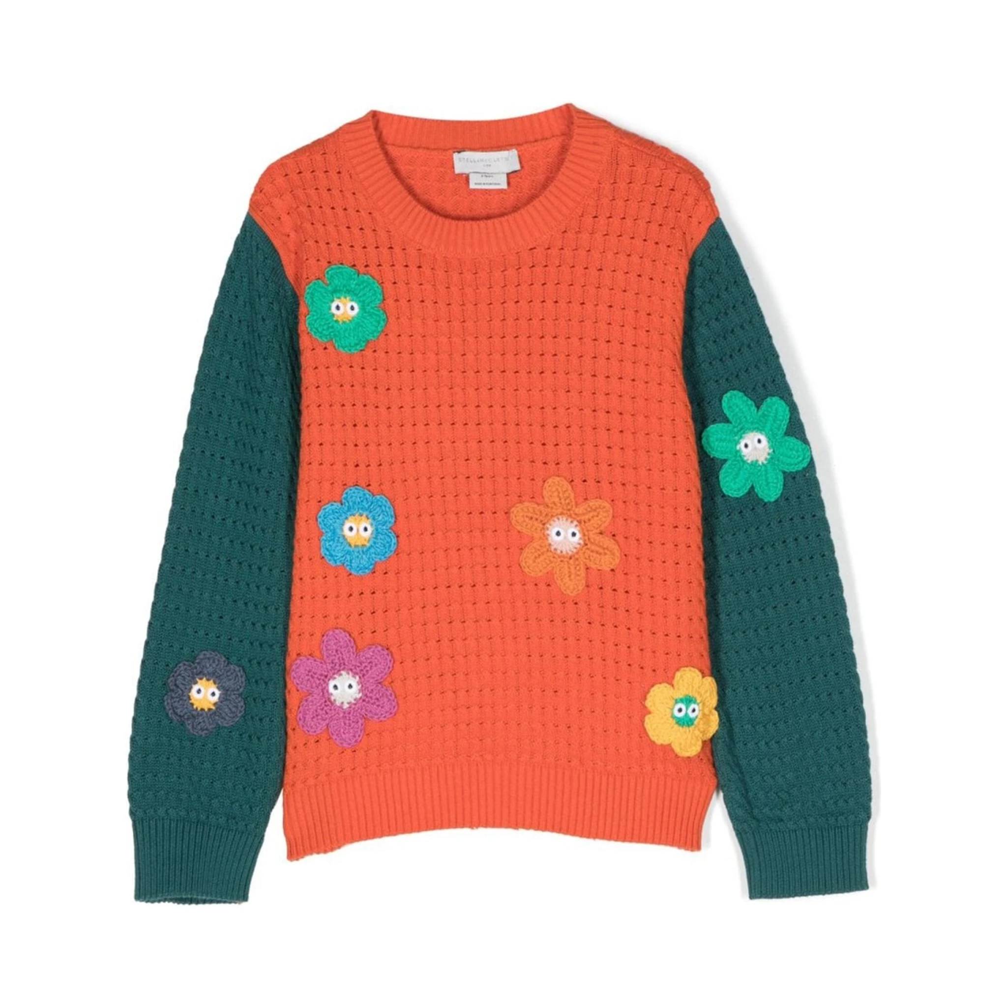"FLOWERS" CREW NECK PULLOVER