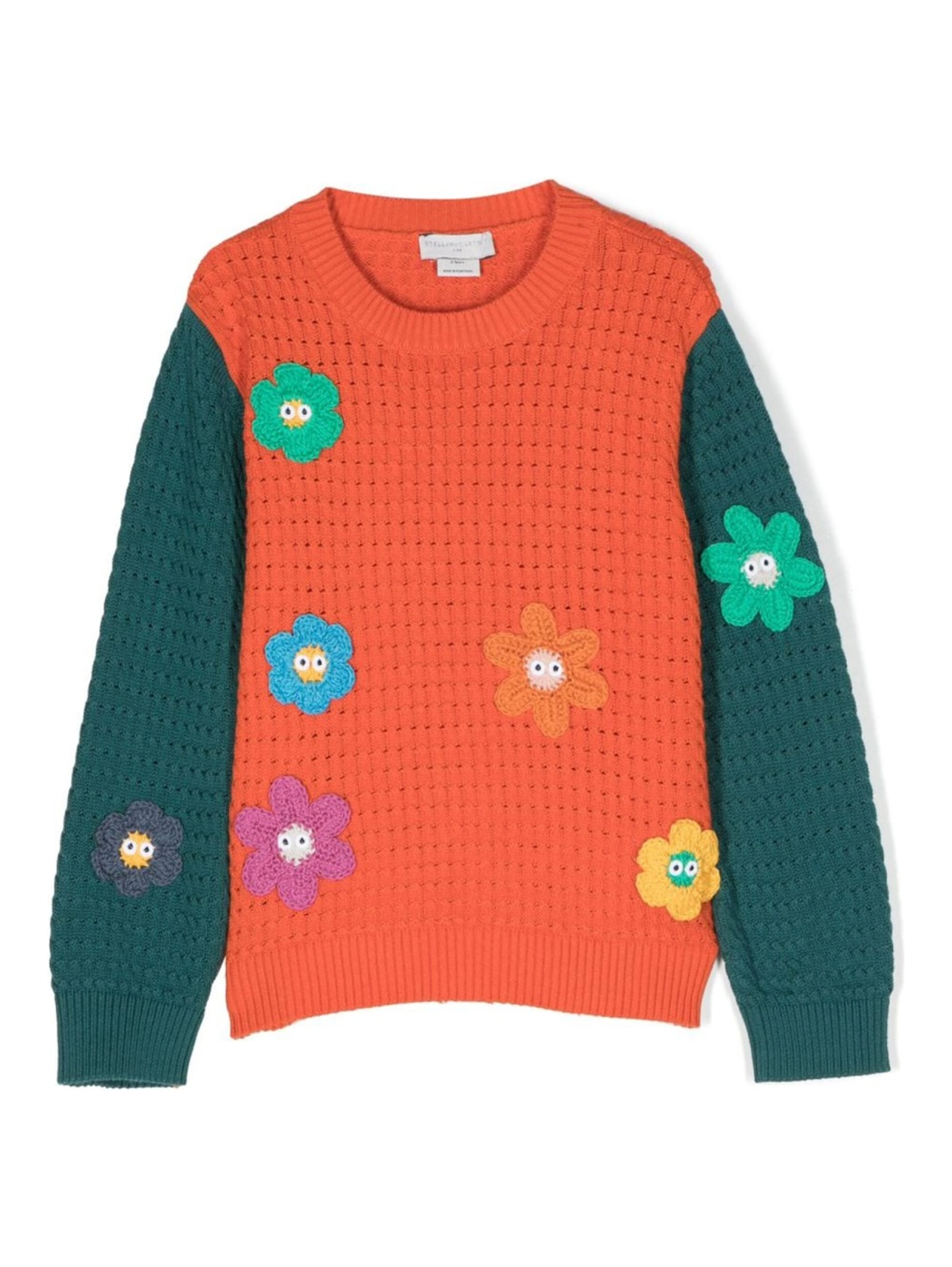 "FLOWERS" CREW NECK PULLOVER