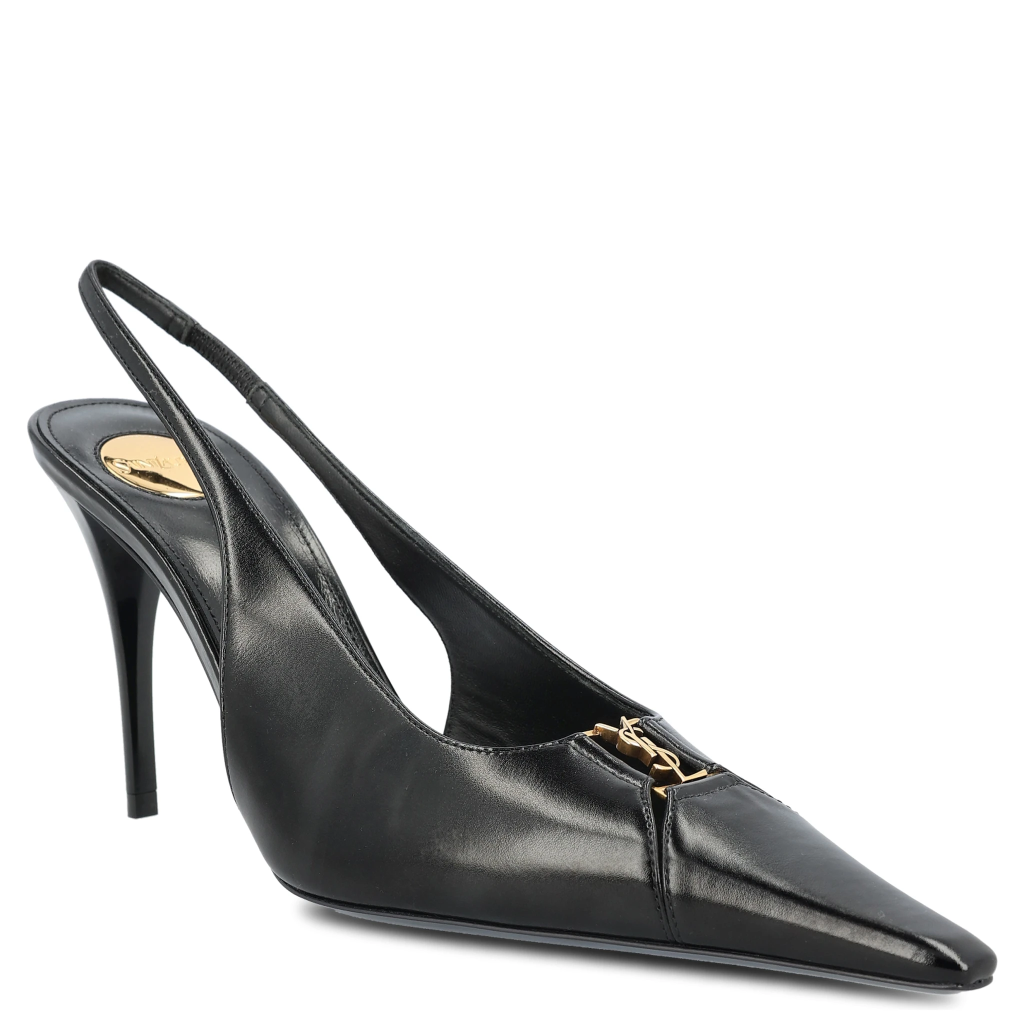 حذاء سان لوران بكعب أسود