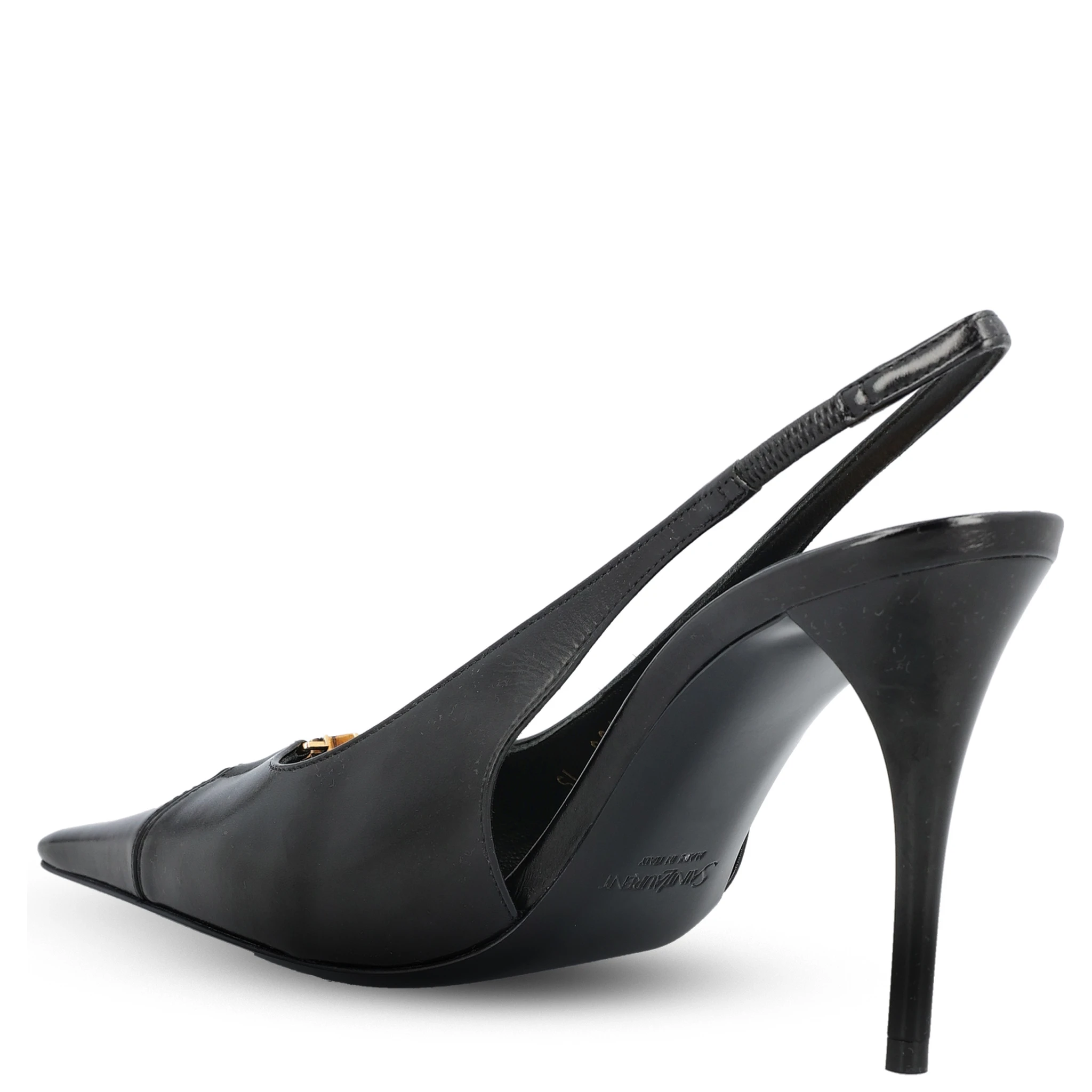 حذاء سان لوران بكعب أسود