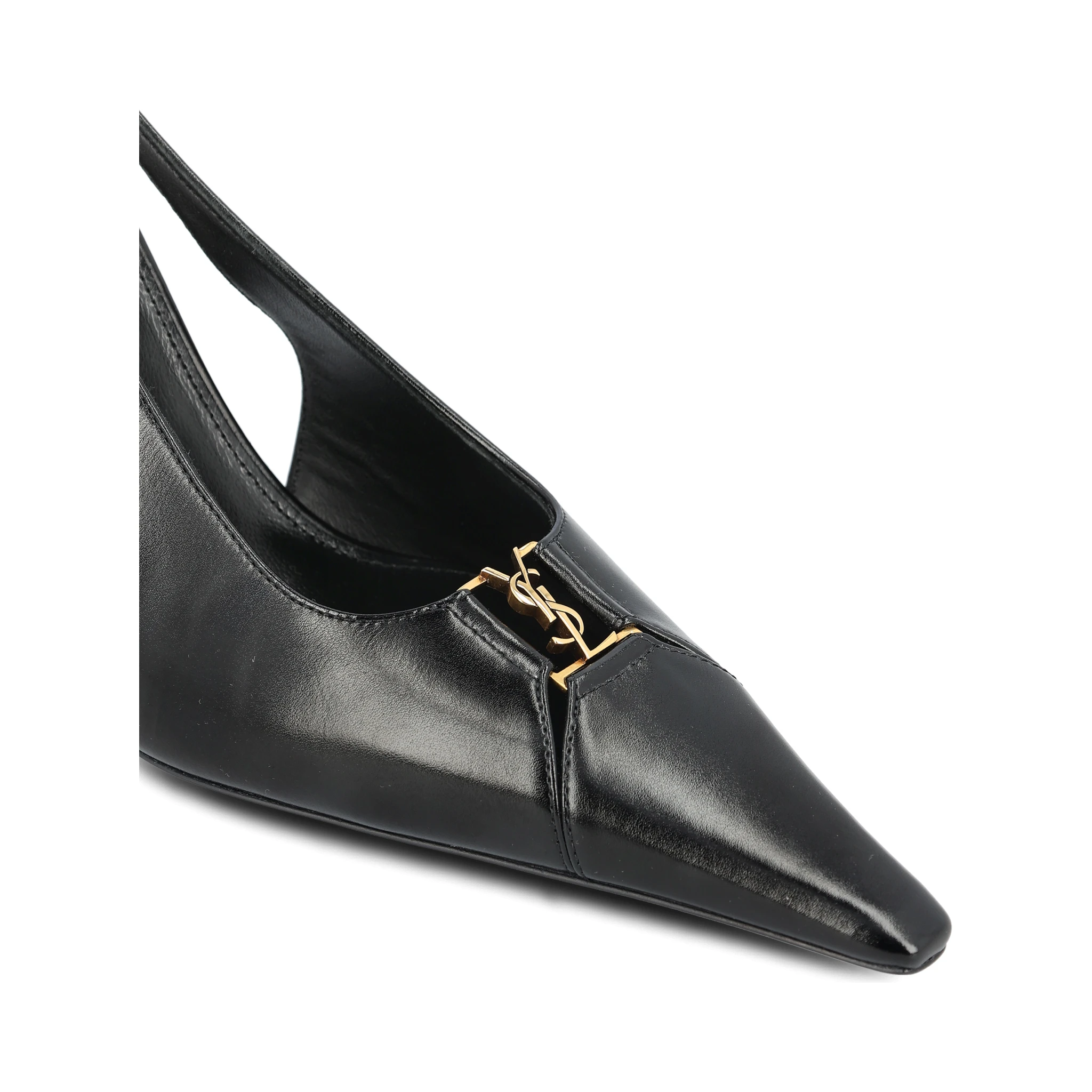 حذاء سان لوران بكعب أسود