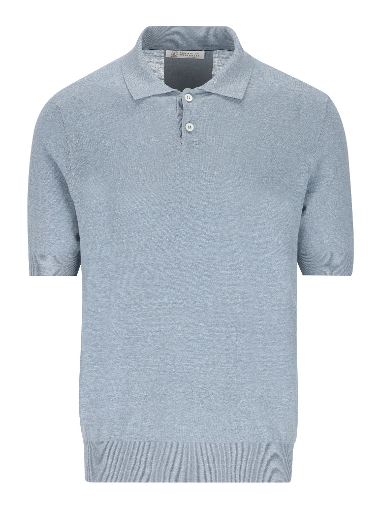 linen and cotton polo shirt