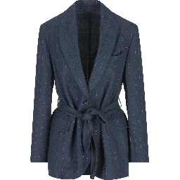TWINSET logo-jacquard blazer