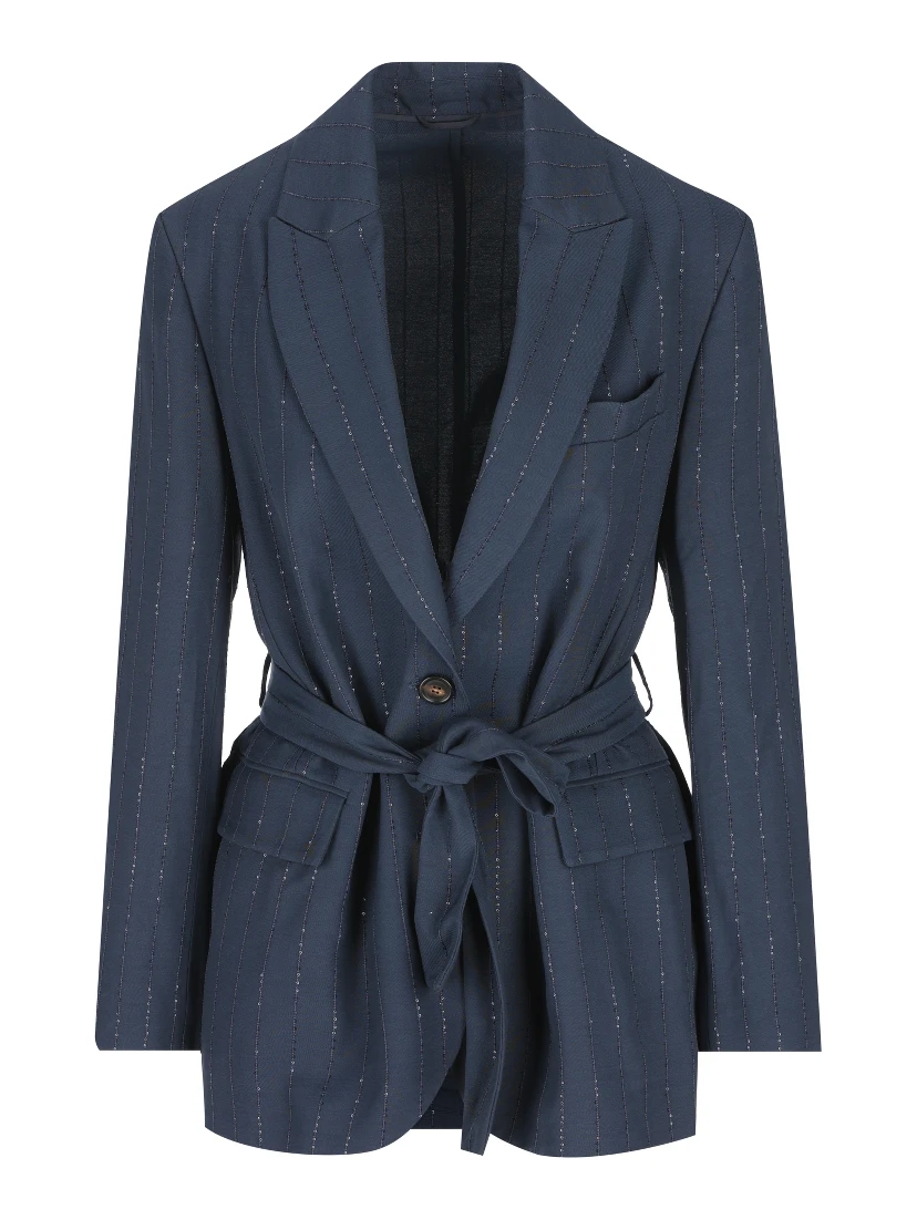 TWINSET logo-jacquard blazer