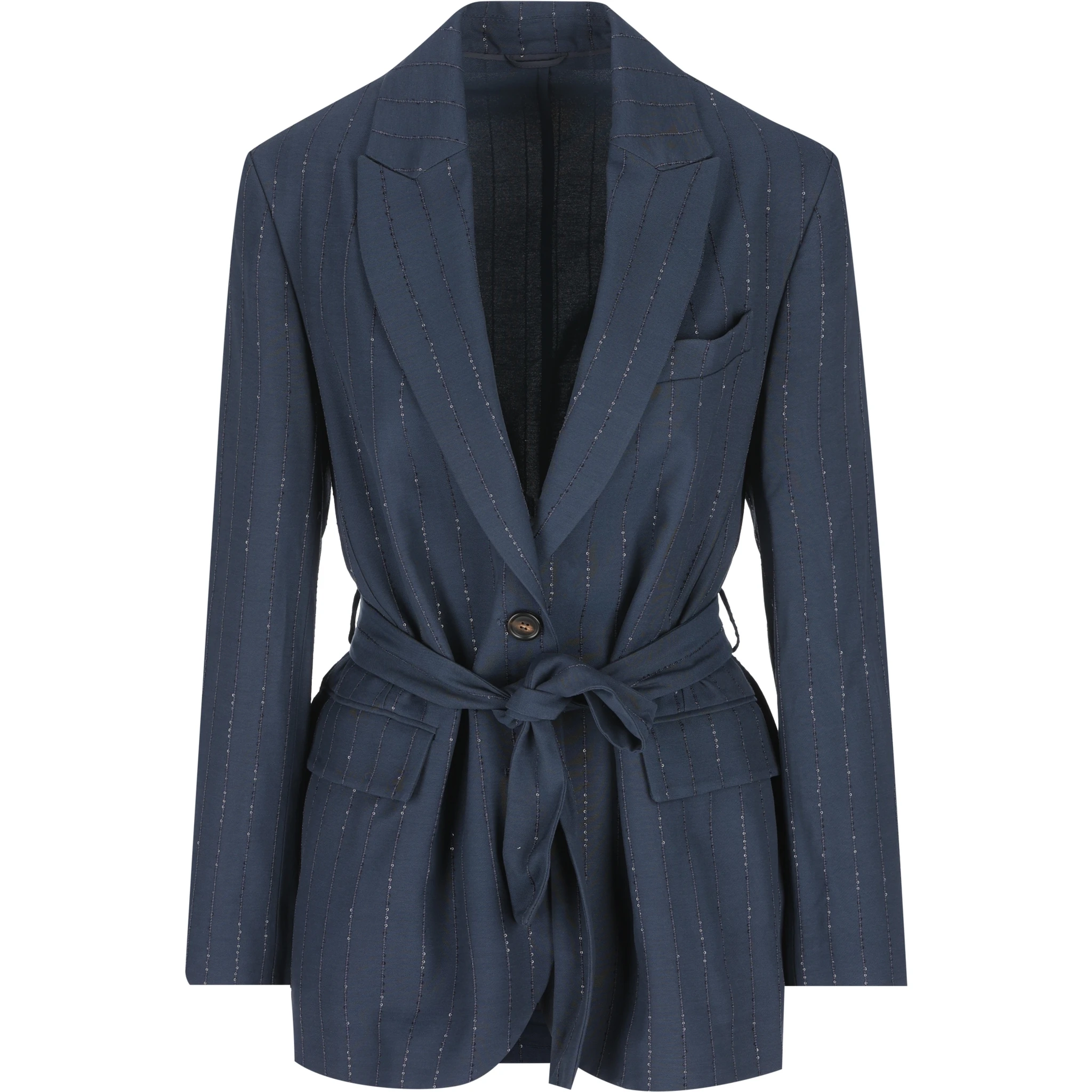 TWINSET logo-jacquard blazer