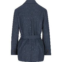 TWINSET logo-jacquard blazer