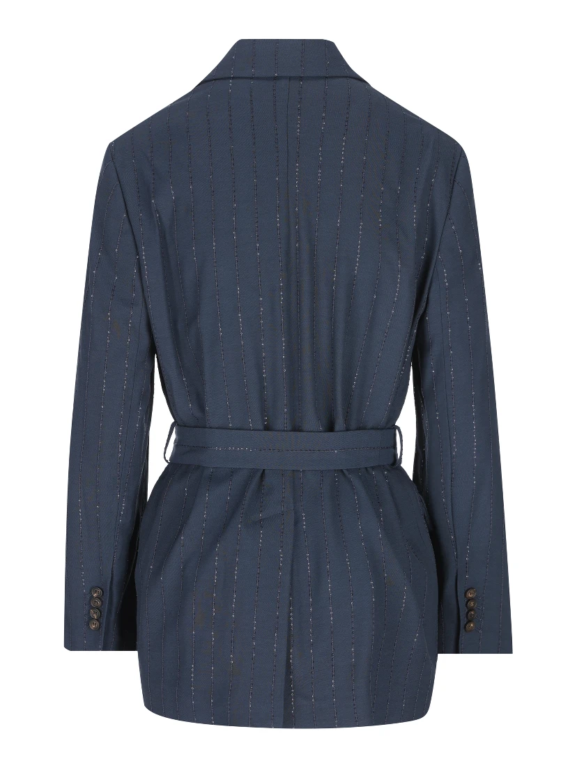 TWINSET logo-jacquard blazer