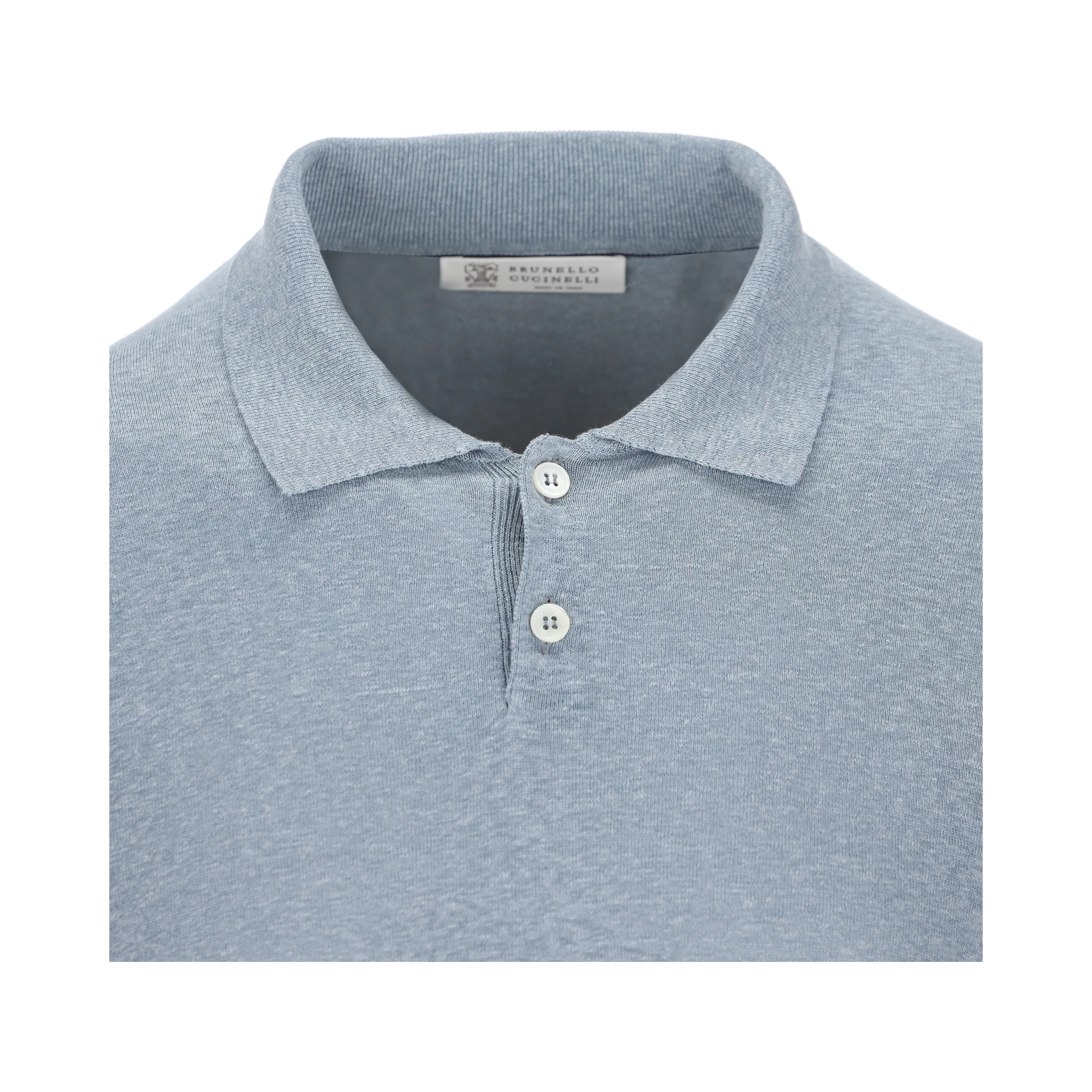 linen and cotton polo shirt