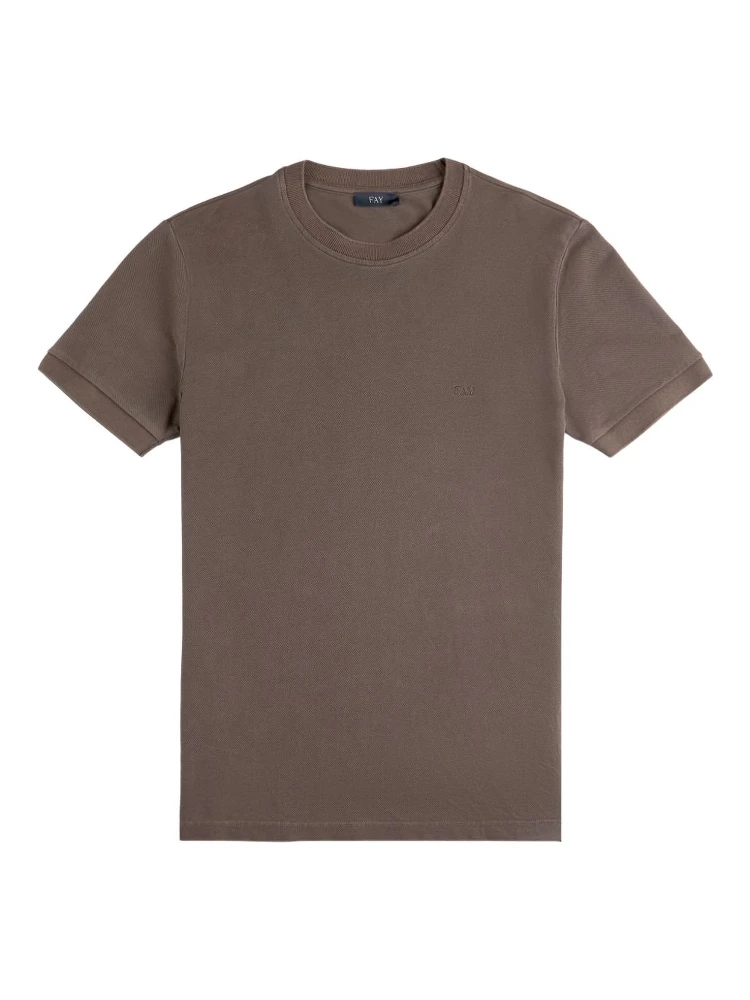 Fay T-shirts and Polos Brown