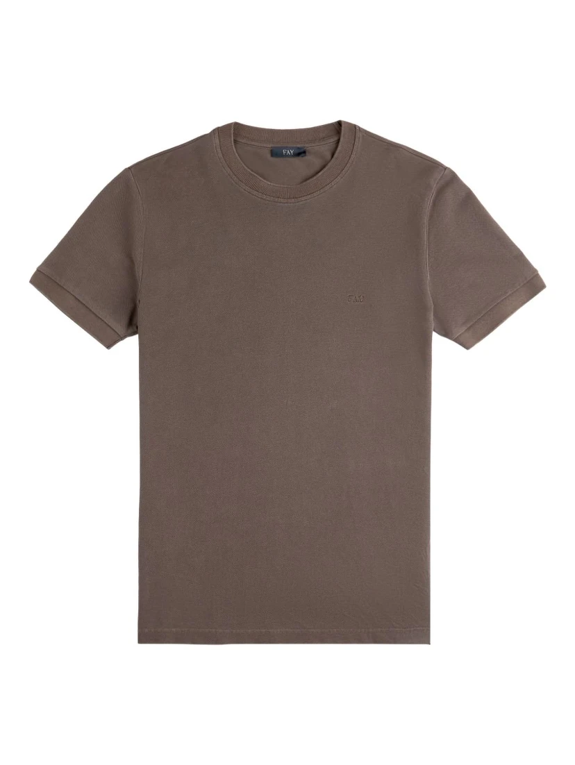 Fay T-shirts and Polos Brown