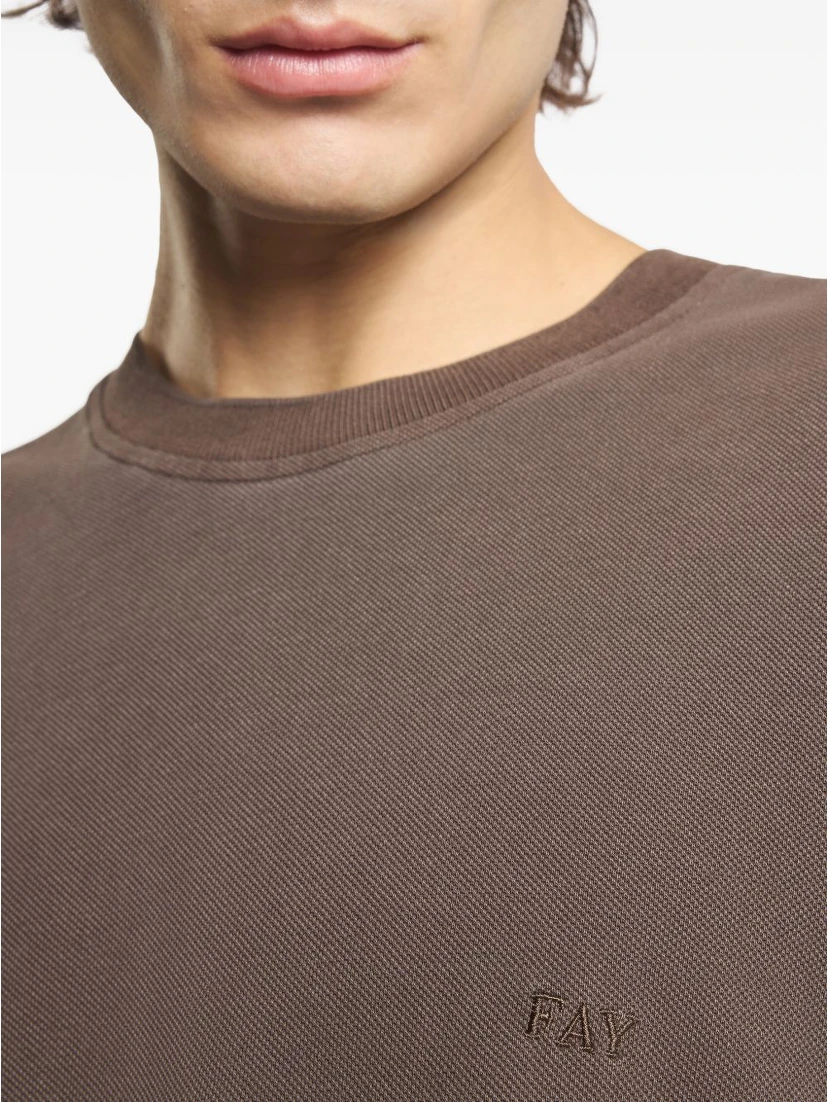 Fay T-shirts and Polos Brown