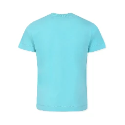STONE ISLAND KIDS T-shirts and Polos Clear Blue