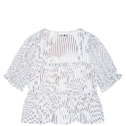 GANNI Shirts Clear Blue