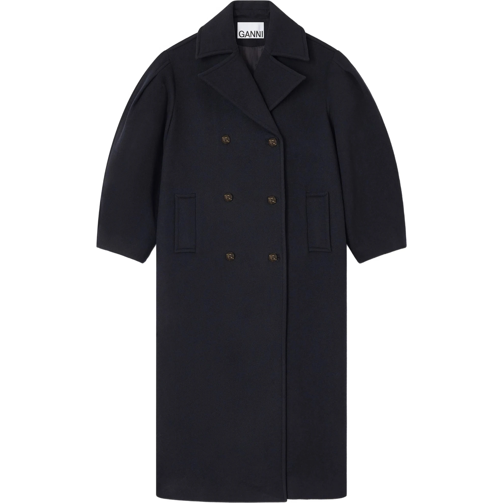 GANNI Coats Blue