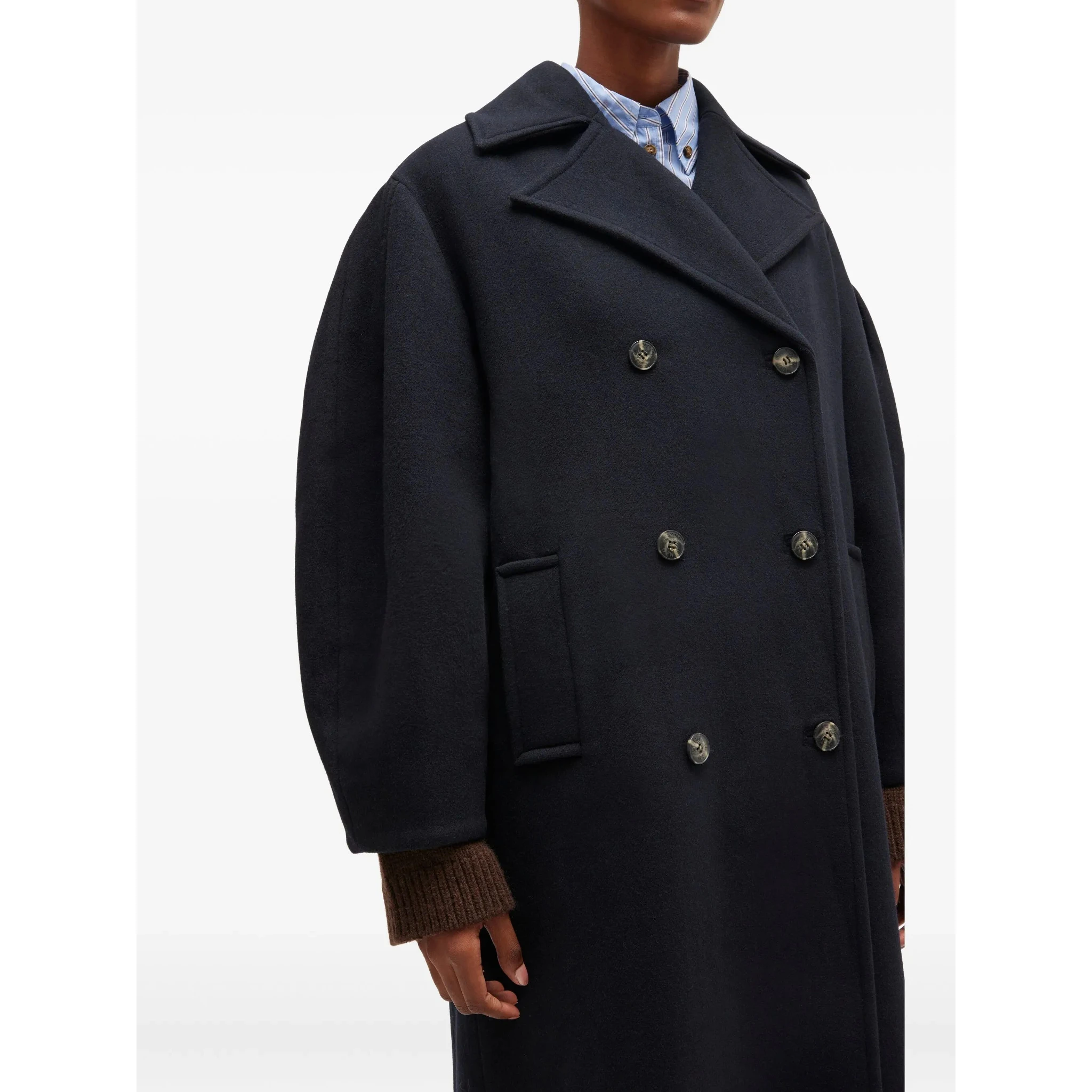 GANNI Coats Blue