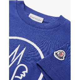 MONCLER KIDS T-shirts and Polos Blue