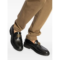 حذاء فيرساتشي مسطح أسود