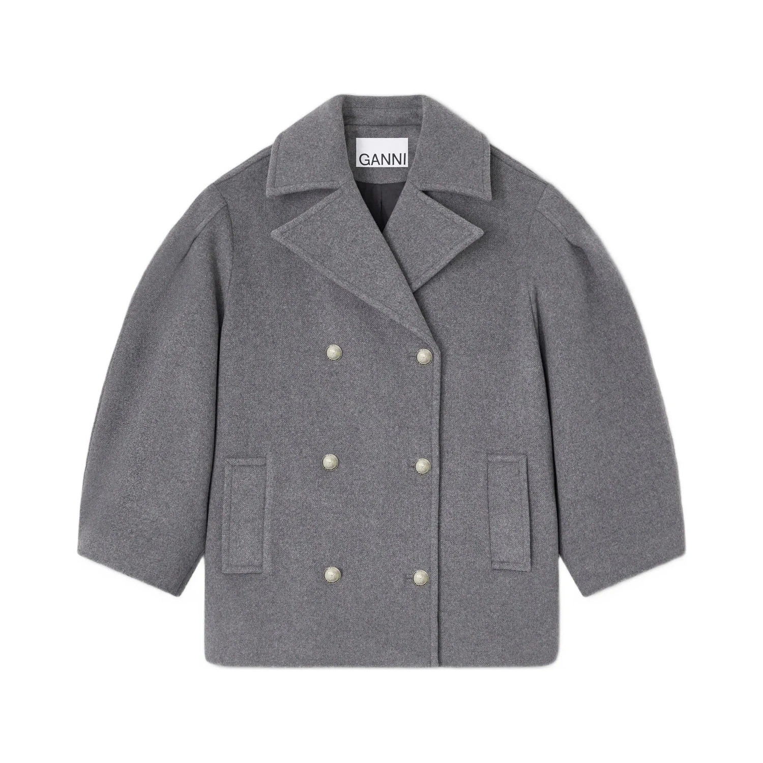 GANNI Coats Grey