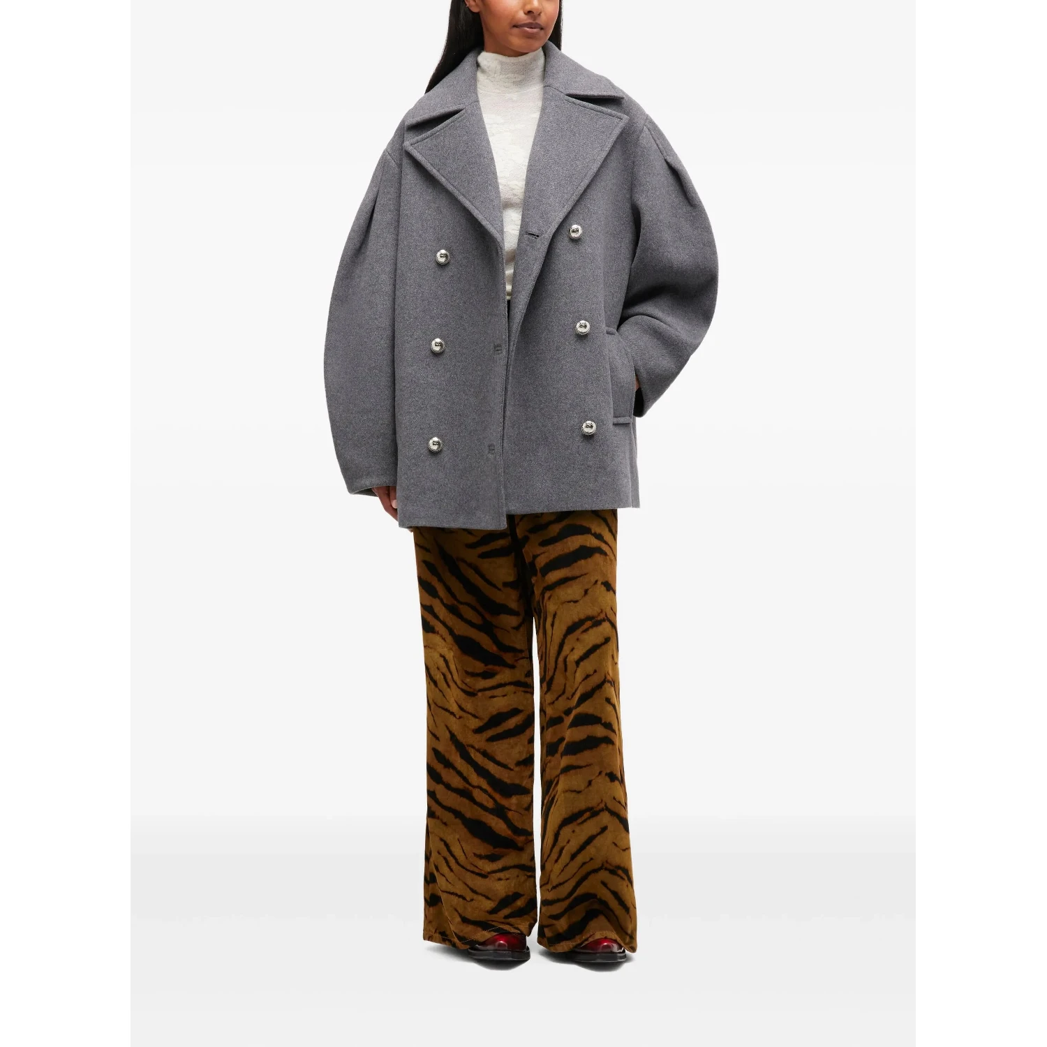 GANNI Coats Grey